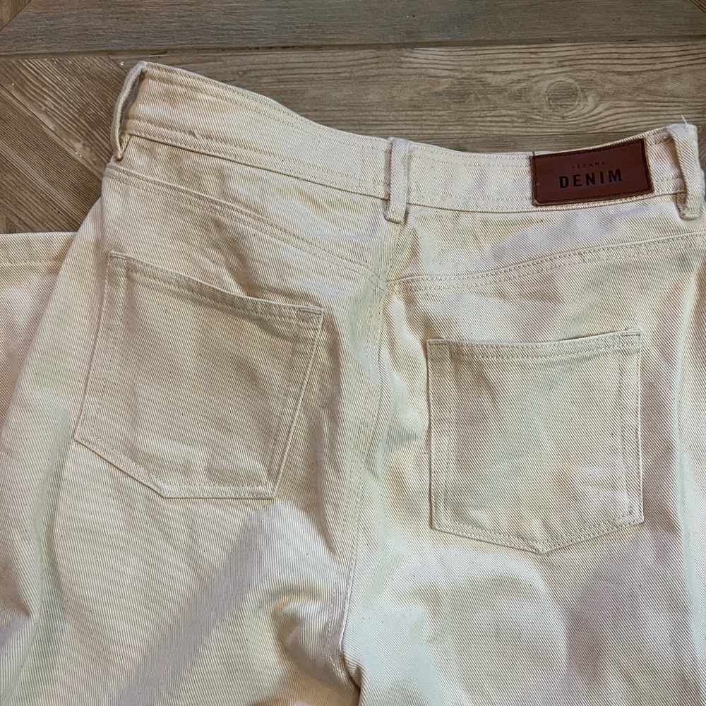 Sezane Le Crop in Mottled Ecru - Picture 3 of 6